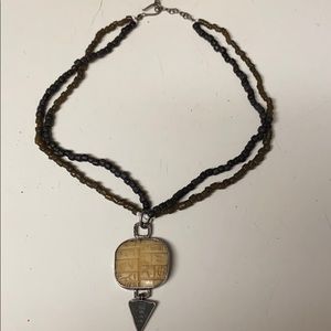 Rare but beautiful necklace wit silver 925.